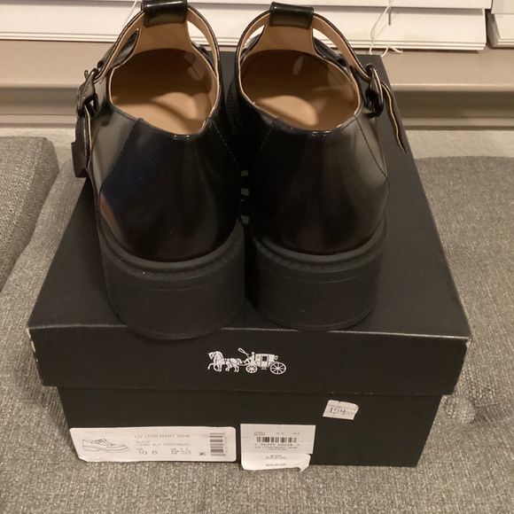 COACH Women's Liv Leather Mary Jane Flats, size 10 - Picture 3 of 11